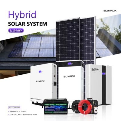 Complete Off-Grid Solar Power Generator System 3-30kw 5-30kwh Lithium Iron Phosphate Battery
