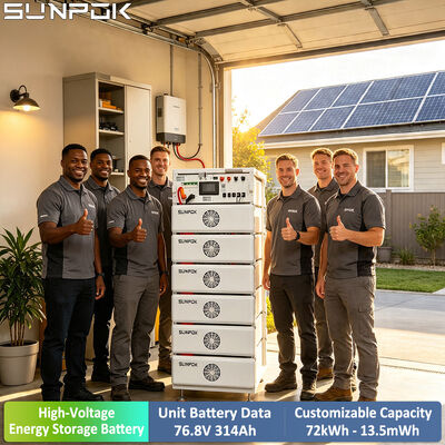 SUNPOK Lithium Battery Pack HV 76.8V 314Ah Lithium Ion Battery Pack Solar LiFePO4 Battery Lithium Battery for Hybrid off Grid