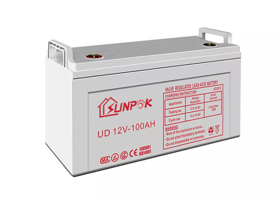 Deep Cycle Hybrid 12V Gel Battery 200ah 100ah สำหรับ LED พลังงานแสงอาทิตย์และพลังงานลม