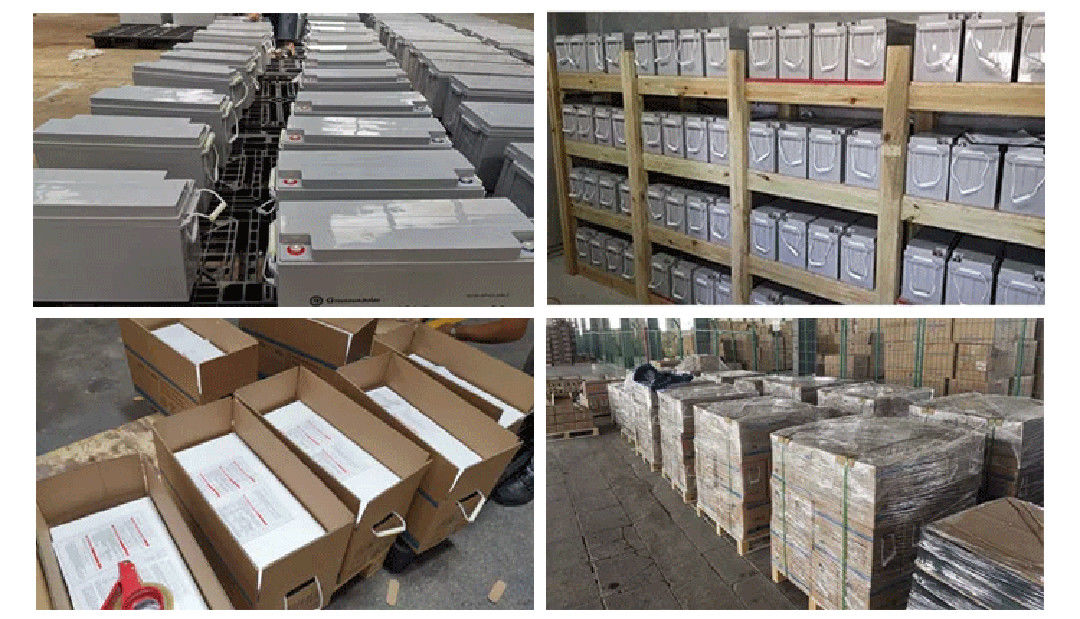 Deep Cycle Hybrid 12V Gel Battery 200ah 100ah สำหรับ LED พลังงานแสงอาทิตย์และพลังงานลม