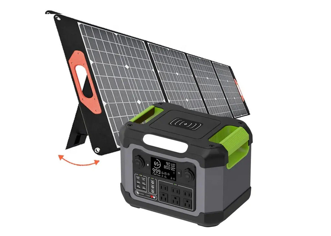 แคมป์ปิ้งกลางแจ้ง 1200W 500w เครื่องกำเนิดไฟฟ้าพลังงานแสงอาทิตย์สถานีชาร์จพลังงานแสงอาทิตย์แบบพกพา