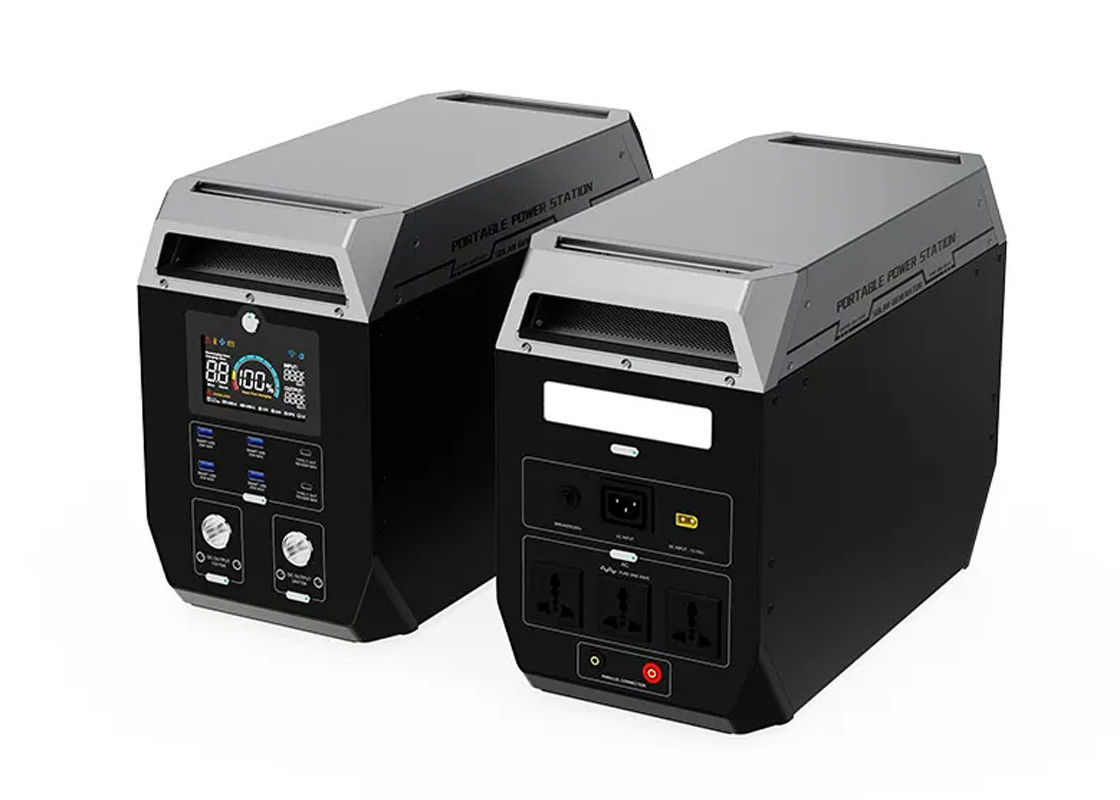 เครื่องกำเนิดไฟฟ้าพลังงานแสงอาทิตย์ขนาดพกพาลิเธียม 2000w สำหรับการตั้งแคมป์กลางแจ้งที่บ้าน