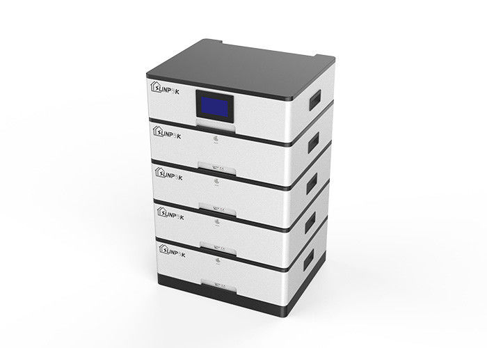 UN38.3 แบตเตอรี่ลิเธียมไอออน 48v 100ah 200ah ระบบจัดเก็บพลังงานแบตเตอรี่แรงดันสูงแบบเรียงซ้อน