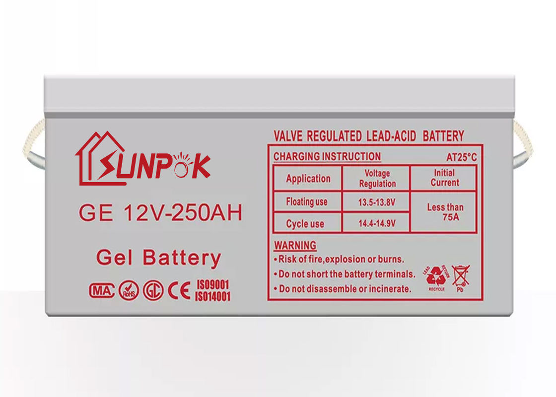 Subpok แบตเตอรี่ Deep Cycle Solar Gel แบบชาร์จไฟได้ 12v 250ah 200ah 100ah แบตเตอรี่ Deep Cycle Gel