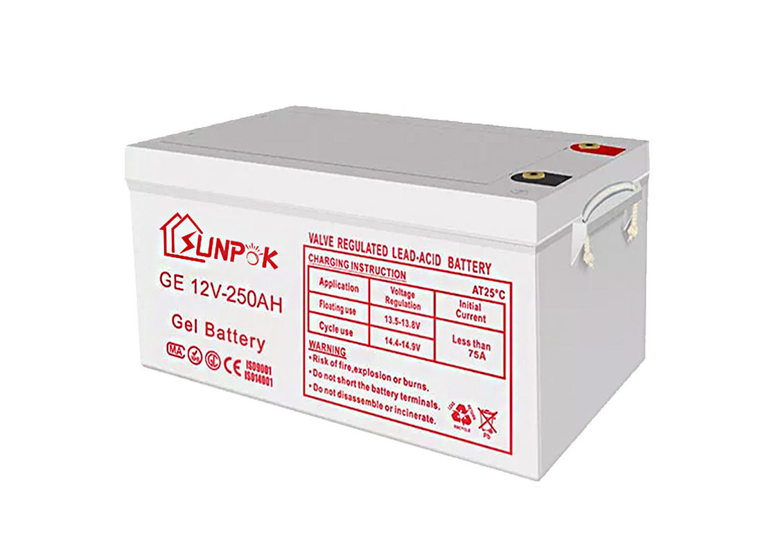 แบตเตอรี่เจล Deep Cycle Agm กรดตะกั่วปิดผนึก 12v 200ah 250ah แบตเตอรี่เจลแบบชาร์จไฟได้