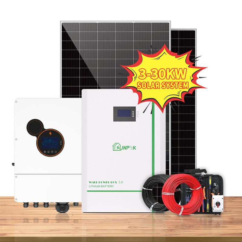 12V ไฮบริดอินเวอร์เตอร์พลังงานแสงอาทิตย์ 2kw 3kw 4kw 5kw 8kw Off Grid Tie รวมกับ