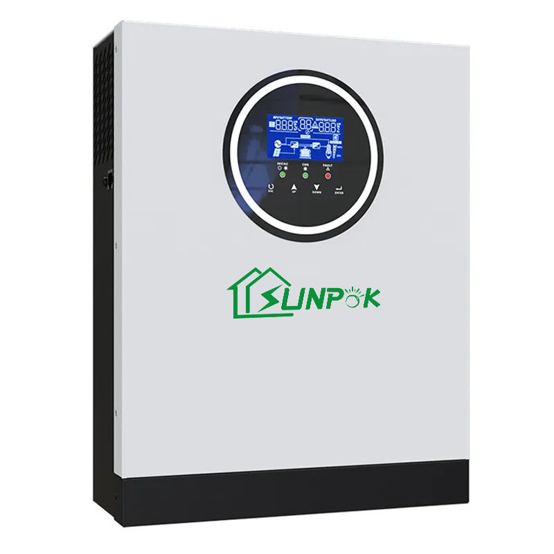 Sunpok 5kw 6kw 7kw On Grid Off Grid Solar Inverter ใช้ในบ้าน Hybrid Off Grid Inverter