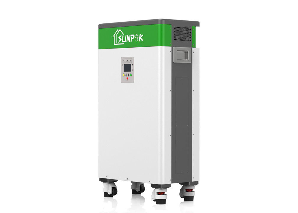 จอแสดงผล LCD All In One ESS ระบบแบตเตอรี่พลังงานแสงอาทิตย์ 5kW 10.24kWh LiFePO4 ระบบจัดเก็บแบตเตอรี่พลังงานแสงอาทิตย์