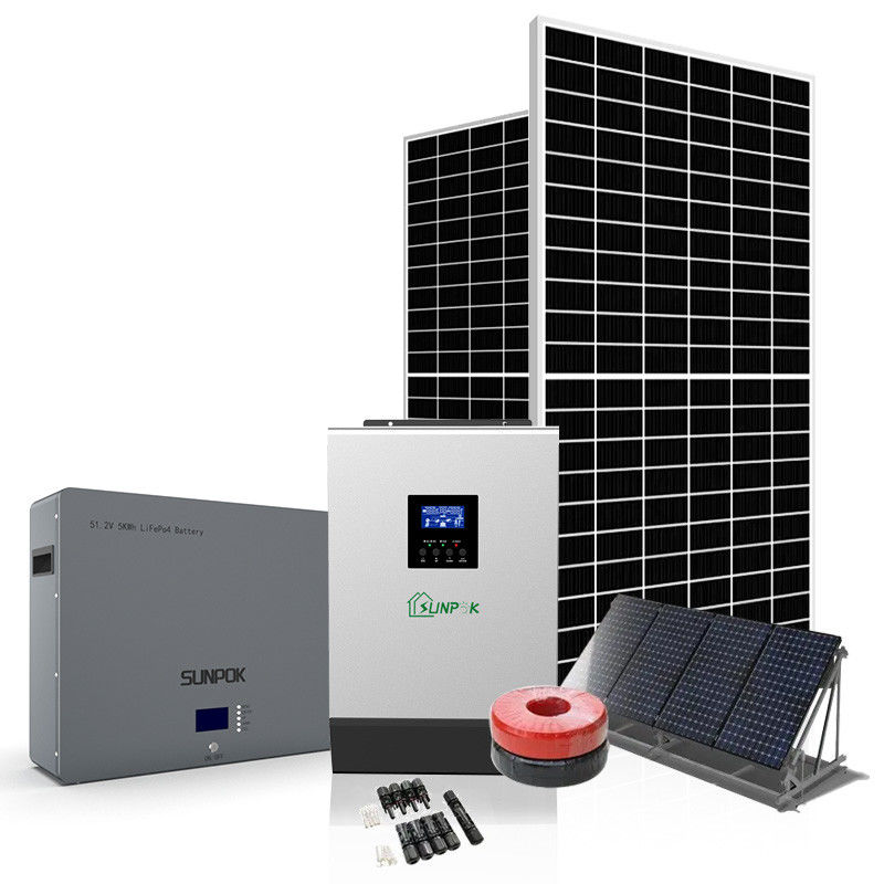 MSDS ระบบจัดเก็บแบตเตอรี่พลังงานแสงอาทิตย์ 3kw 5kw 6kw 8kw 10kw 24v Off Grid Solar System