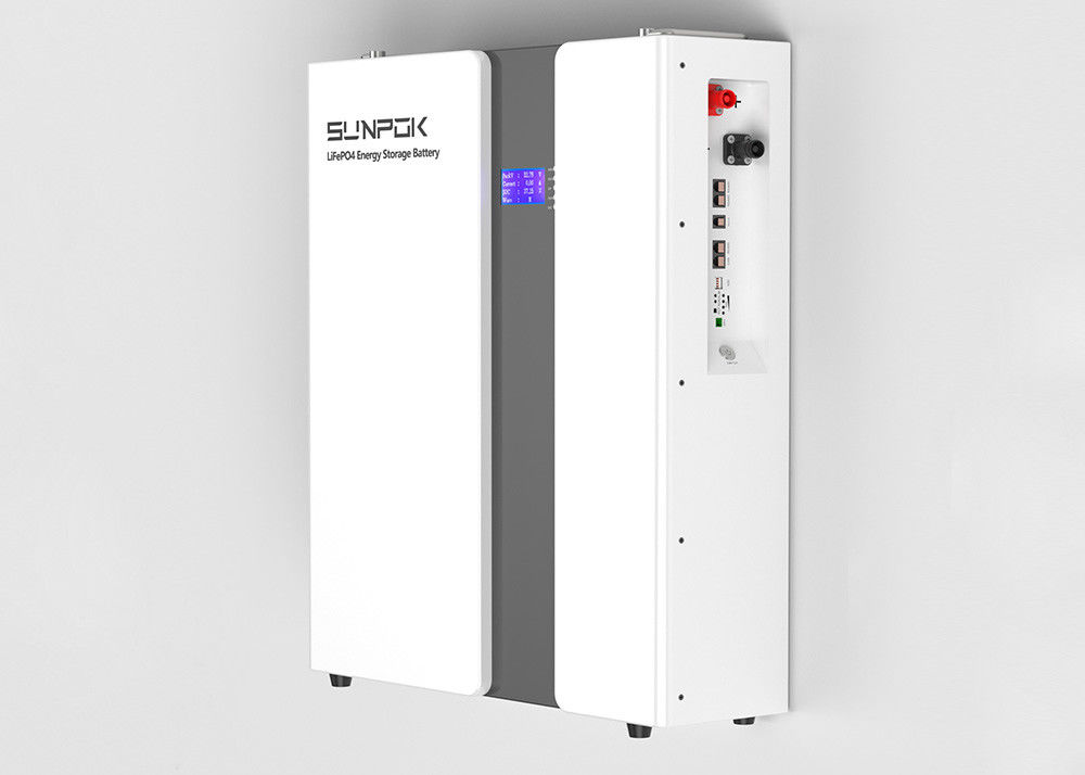 ระบบเก็บพลังงานบ้านสีขาว 48V 100Ah 200Ah 5kwh 10kwh 20kwh แบตเตอรี่ Li Ion