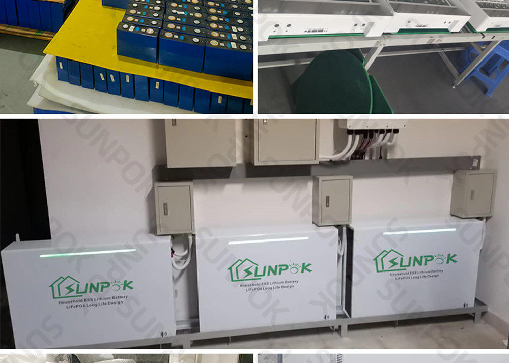 ระบบเก็บพลังงานบ้านสีขาว 48V 100Ah 200Ah 5kwh 10kwh 20kwh แบตเตอรี่ Li Ion