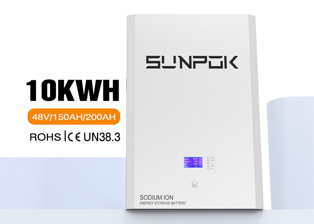 ความดันเฉพาะ 48V 51.2V แบตเตอรี่ไอออนโซเดียม IEC62619 ความจุสูง