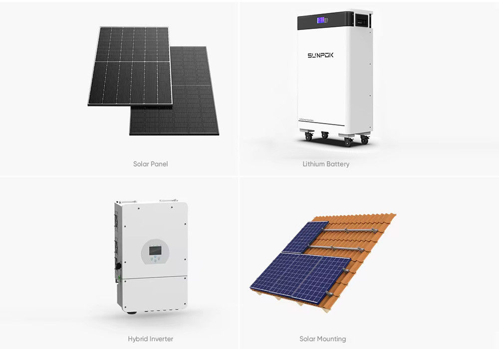 ระบบพลังงานไฮบริด อินเวอร์เตอร์ ระบบพลังงานแสงอาทิตย์ 3kw 3kva 3000w แบตเตอรี่ลิเดียม 48V 200ah