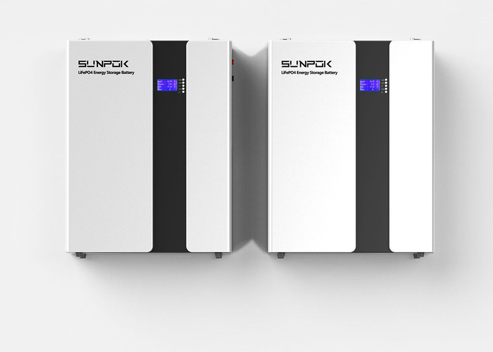 อุปกรณ์ติดตั้งง่าย Lifepo4 แบตเตอรี่ ติดผนัง 48v 200ah ด้วย Can Rs485 Port 9.6kwh 10.2kwh 15kwh