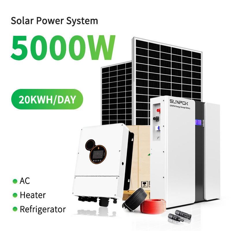 ระบบพลังแสงอาทิตย์ Off Grid 5KW 10KW 20KW โรงงานอุตสาหกรรมพาณิชย์ สําหรับขาย ระบบพลังแสงอาทิตย์