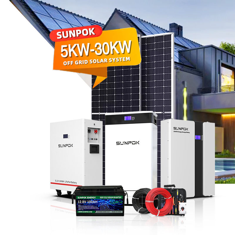 ชุดระบบพลังงานหลังคาบ้านสมาร์ทซอลเลอร์ครบวงจร 3kw 5kw 8kw 10kw 15kw 20kw 30kw
