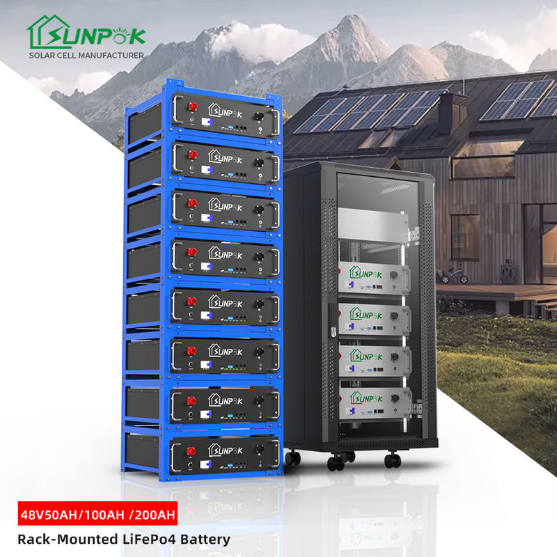 ขายร้อน 48V แบตเตอรี่เรคติดตั้ง แบตเตอรี่เรคติดตั้ง Lifepo4 100Ah 200Ah แบตเตอรี่ลิตিয়ামไอออน