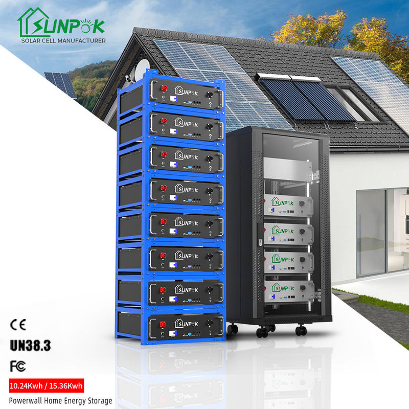แบตเตอรี่เรค ระบบเก็บพลังงานบ้าน Lifepo4 แบตเตอรี่ด้วย Bluetooth 48V 200AH 10kwh