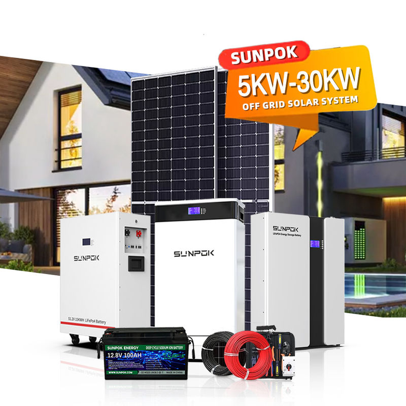แบตเตอรี่แสงอาทิตย์ 48V 100AH 120AH สําหรับระบบแสงอาทิตย์แบบไฮบริด 6KWH 12KWH 18KWH 24KWH 30KWH