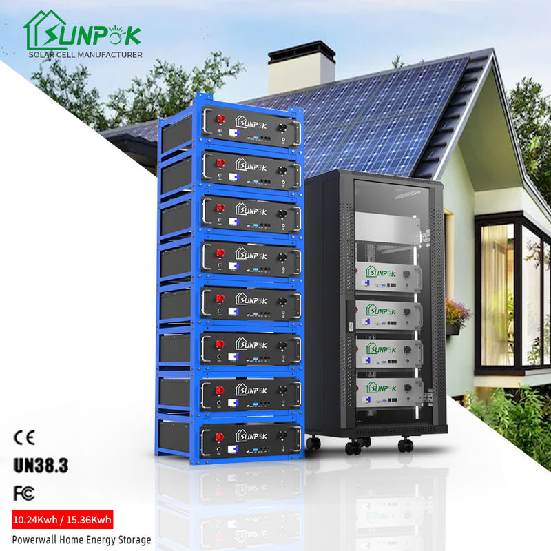 Lifepo4 แบตเตอรี่แสงอาทิตย์ลิเดียม 10kWh 20kWh 30kWh ระบบเก็บพลังงานที่ติดตั้งในบ้าน
