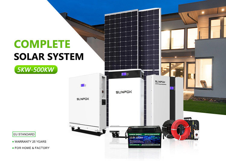 ไฮบริด อินเวอร์เตอร์ ระบบพลังแสงอาทิตย์ 10kw 50kw 500kw แบตเตอรี่ลิตยูมไอออน
