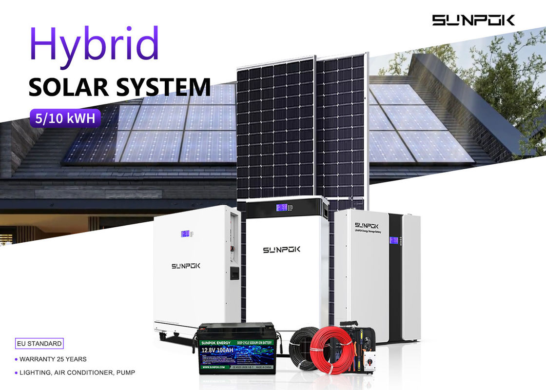 ระบบเก็บพลังงานแสงอาทิตย์แบบไฮบริด แบตเตอรี่ลิเธียม 48v 200ah 15kwh