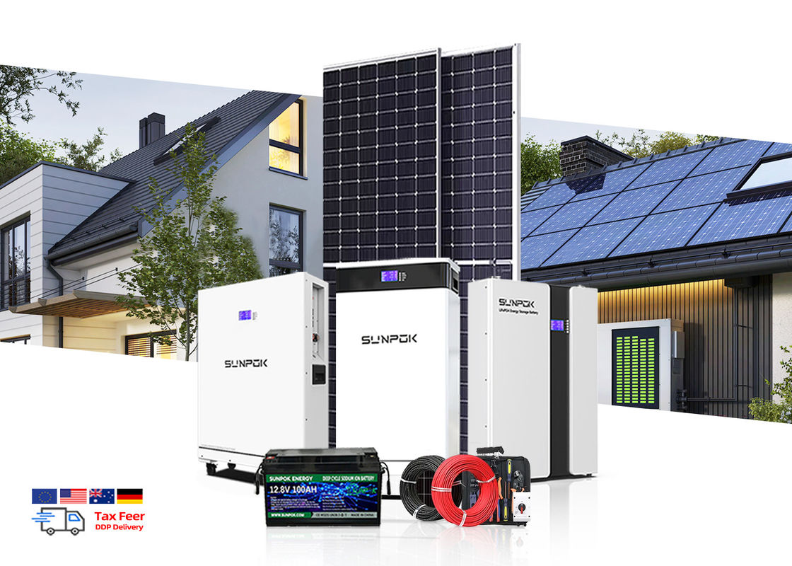 ระบบพลังงานแสงอาทิตย์ครบถ้วน 5kv 15kw อุตสาหกรรม Offgrid ระบบพลังงานเก็บพลังงานแสงอาทิตย์
