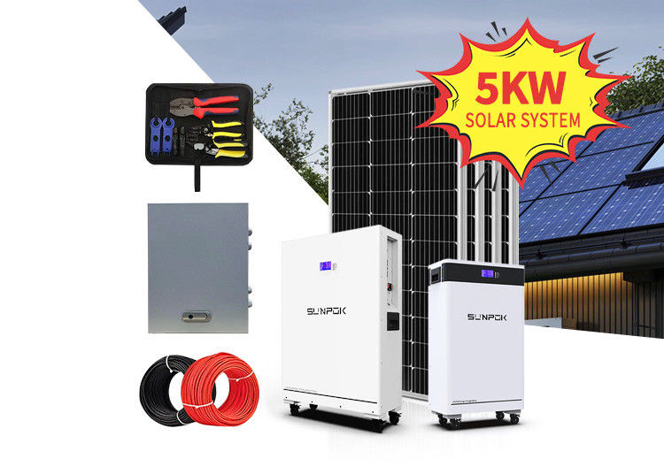 ระบบพลังแสงอาทิตย์ 8kw 10kw 12kw 15kw ชุดแผ่นพลังแสงอาทิตย์ พร้อมแบตเตอรี่ลิเดียมและอินเวอร์เตอร์