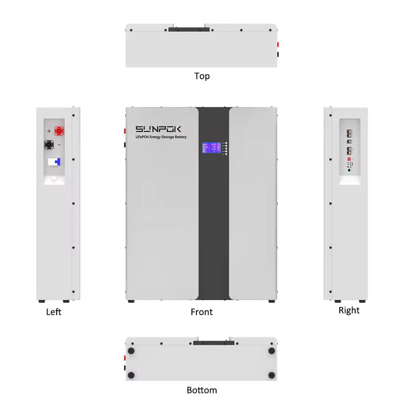 Smart Bms และ Bluetooth 6500+ วงจรลึก แบตเตอรี่เก็บพลังงาน 51.2v 200ah