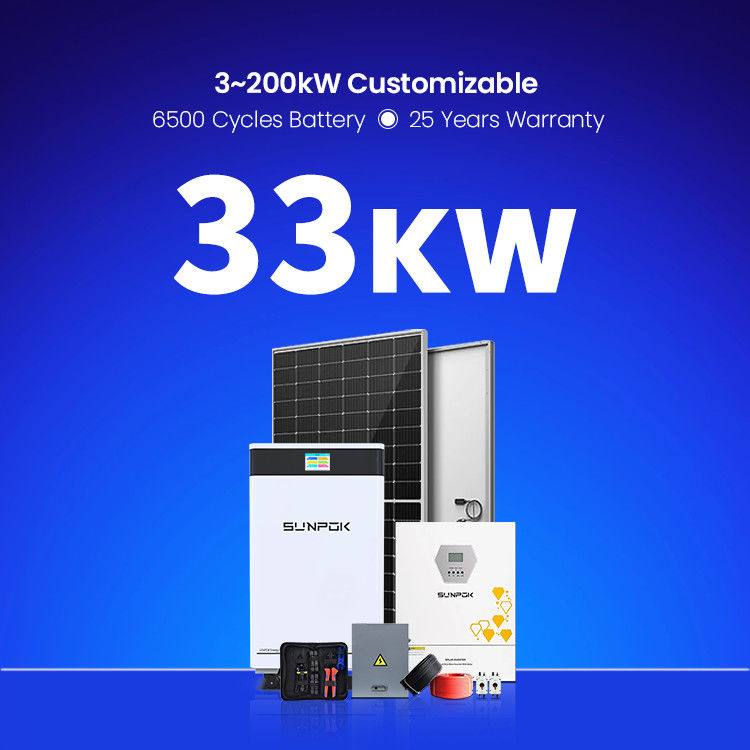 Off Grid Hybrid Solar Energy Storage System 5KW 10KW 20KW 30KW 10KVA ระบบพลังงานแสงอาทิตย์ Off Grid พร้อมที่เก็บเก็บเต็มชุด