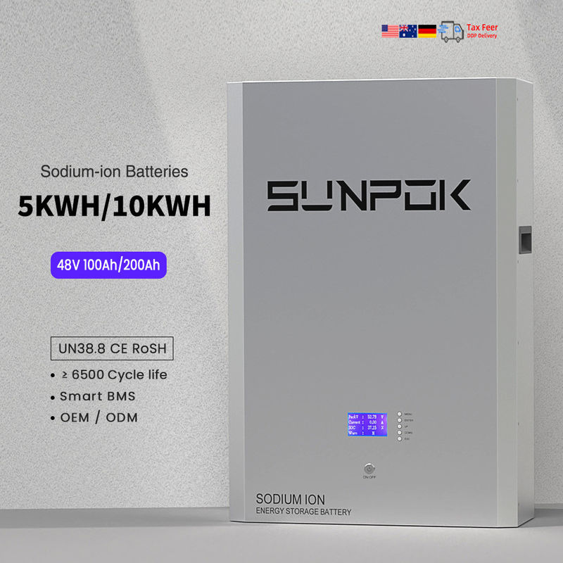 48V 51.2V 5kwh 10kwh แบตเตอรี่ไอนโซเดียม แบตเตอรี่เก็บไอนโซเดียม Na แบตเตอรี่กําแพงแสงอาทิตย์ แบตเตอรี่ไอนโซเดียม
