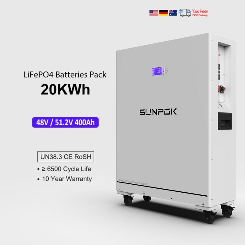 48V 51.2V Lifepo4 400Ah 20Kwh Ess แบตเตอรี่ไอออนลิธีม แพคพลังงาน