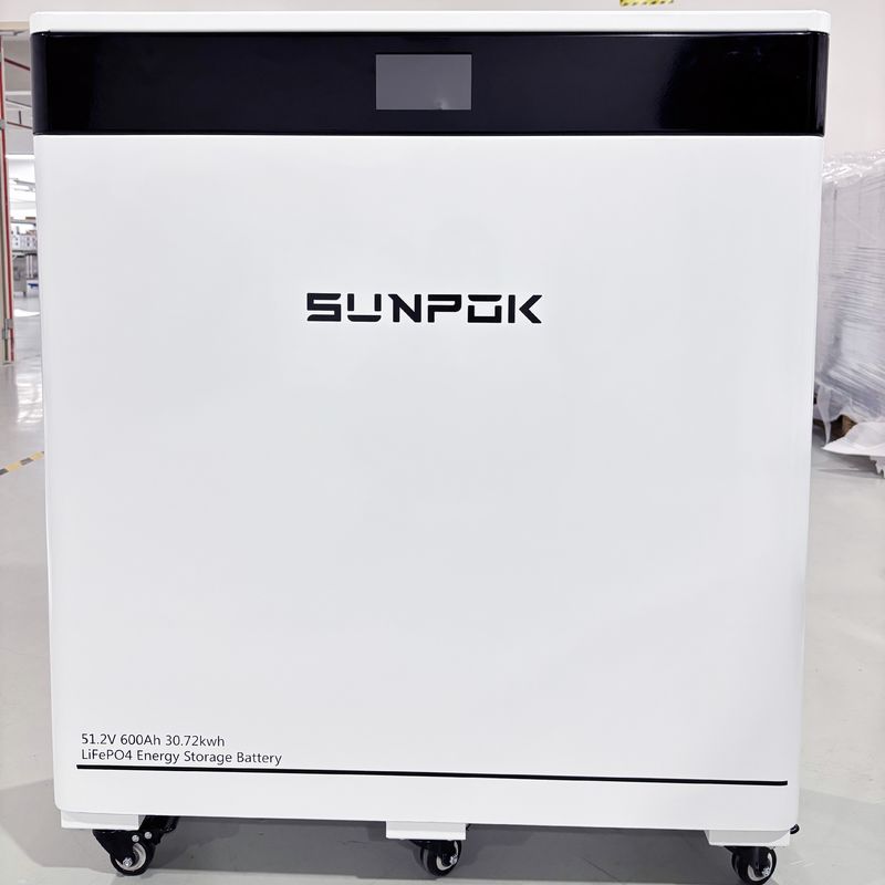 51.2v 600ah Lifepo4 48v แบตเตอรี่ 30kwh แบตเตอรี่ลิธีਅਮพร้อมล้อ สําหรับพลังงานแสงอาทิตย์ ระบบเก็บแบตเตอรี่
