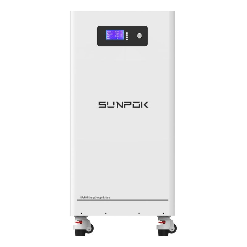 ระบบพลังงานแสงอาทิตย์สำหรับบ้าน 15kwh ชุดแบตเตอรี่ลิเธียม LiFePO4 51.2V 300Ah สำหรับจัดเก็บพลังงาน