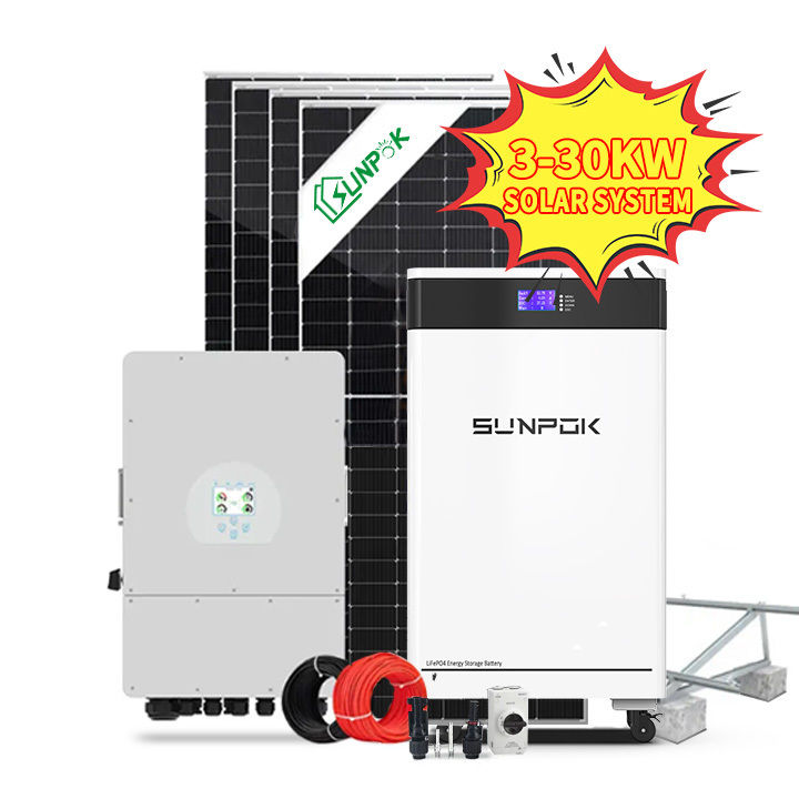 5kw 10kw 20kw 50kw ราคาส่งระบบพลังงานแสงอาทิตย์แบบ Off Grid ระบบพลังงานแสงอาทิตย์ครบชุด แผงโซลาร์เซลล์ PV สำหรับติดตั้ง ระบบโซลาร์เซลล์