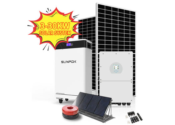 High Performance 10KW Hybrid Solar System Kit Customizable