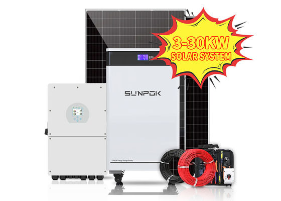 EU US 50kw Hybrid Solar Power Systems 10kw 15kw For House 20kw 30kw Industrial Solar System