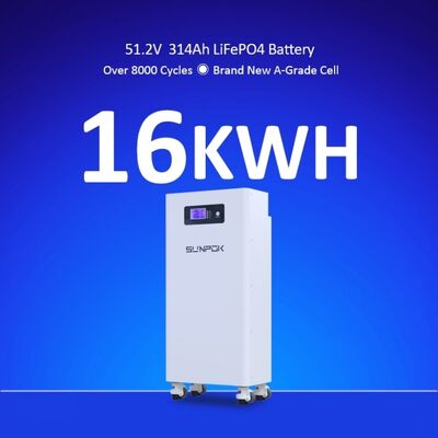 16kWh 51.2v 300ah 314ah 330ah 48v 300ah 320ah Lfp Battery Pack Wall Mounted Lifepo4 Lithium Batteries 10000 Cycle