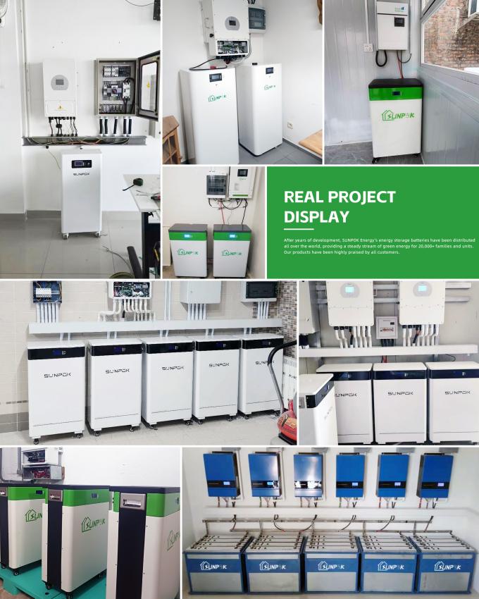 ระบบพลังงานแสงอาทิตย์สำหรับบ้าน 15kwh ชุดแบตเตอรี่ลิเธียม LiFePO4 51.2V 300Ah สำหรับจัดเก็บพลังงาน 9